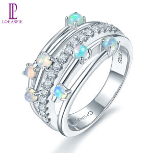 Nhẫn Bạc 925 Opal Tự Nhiên Nhẫn Nữ Bằng Bạc Thật Đá Quý Kỷ Niệm Phong Cách Tinh Tế Thiết Kế Cổ Điển