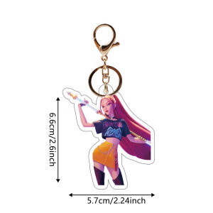 [COD] KPOP Demon Hunter Girls Group Keychain European American Korean Anime Movie Demon Hunter Girls Group Acrylic Pendant Ornament