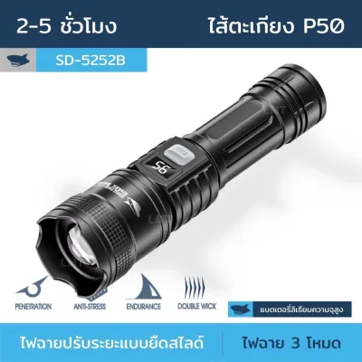 ✔[🇹🇭พร้อมส่ง]จอแสดงผล Led อัจฉริยะ ไฟฉาย กันน้ํา ไฟฉายพกพา เดินป่า ซูมได้ การชาร์จ TYPE-C ชาร์จเร็ว