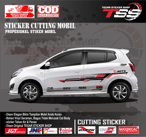 sticker mobil agya sticker mobil toyota agya sticker mobil keren sticker motif variasi body mobil