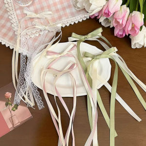 2Pcs Beautiful Sweet Gils Tassel Ribbon & Bowknot Duckbill Clip Hairpin Bangs Clip Hair Accessories