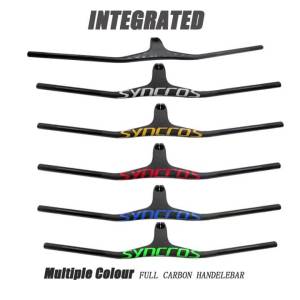 2026 Carbon Handlebar Mountain Bike Integrated Handlebars With Stem -17 Degrees Carbon Fiber Bar MTB Bike Handle Bar Matte Black