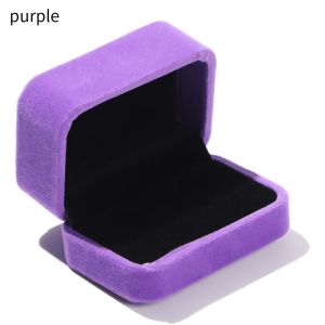 ZYJC Durable Square Wedding Velvet Jewelry Case Storage Box Display Box Couple Double Ring Box