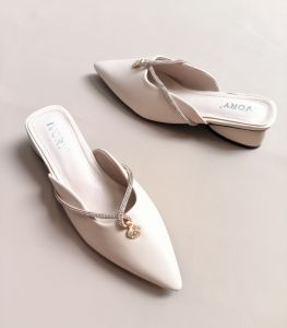 IVORY Sepatu Heels Wanita Tinggi 3.5cm Import MU19-690