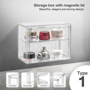 【Agate Design】Acrylic Display Case Boxes Transparent Organizer Stackable Toy Storage Dustproof Box toy storage box