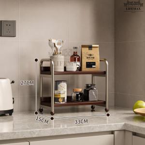 [SG Seller]Vintage Wood-Look 3-Tier Open Shelf Freestanding Storage Rack for Home Office & Bedroom