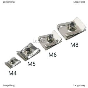 [COD] Laogeliang 10pcs Stainless Steel U Type Clips with Thread M6 M5 M4 M8 8mm 5mm 6mm 4mm Reed Nuts for Car Motorcycle Scooter ATV Moped