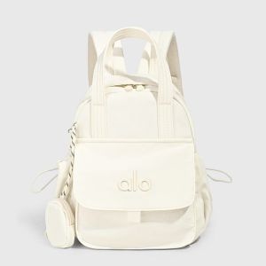 AloNylon Backpack with Coin Purse Casual Lightweight Small Travel Daypack Multi‑Pocket Women Shoulder Bag for Gym Daily Outdoor