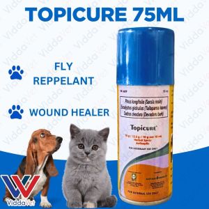 Wound spray Topicure 75ml Gentle Formula Safe for All Pets viddavet spray for animal wounds