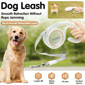 [SG Seller] 3M Dog Retractable Traction Rope Durable Dog Leash Cat Puppy Harness Belt Automatic Flexible Length