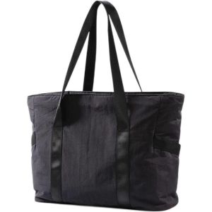 NVIEN1 Nylon Yoga Mat Bag Solid Color with Yoga Mat Buckle Gym Fitness Tote Bag Casual Multi Pocket Travel Handbag Women