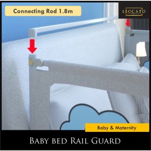 Baby Bed Guard Fence Fall Prevention/Punch-Free Guardrail Vertical Lift Child Bed Baby Guard/Dual Safety Design