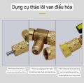 Van thay ti tháo lõi máy lạnh an toàn van chống bỏng sạc gas R22 - R34 - R410 - R32. 