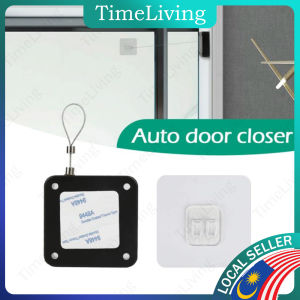Door Closer Punch-Free Automatic Door Closers For Drawers Rawstring Door Closer Bracket [1.2m & 1000g] Penutup Pintu Automatik | FREE Screws Door auto close & tutup，弹簧推拉门 自动关门器 闭门器 F05