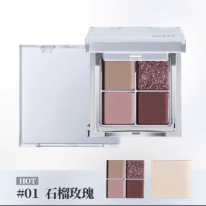 Lishu Mini Comprehensive Palette with Smooth Matte & Diamond Shimmer Textures Built-in Standing Mirror Easy to Blend