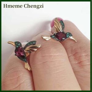 Hmeme Hummingbird Long Drop Earrings Bird Pendant Tassel Pendant Earrings