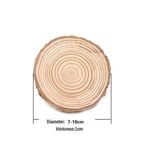 Natural Acacia Wood Coaster Round Raw Wood Set for Drink Coasters Paintable Crafts Home Decoration