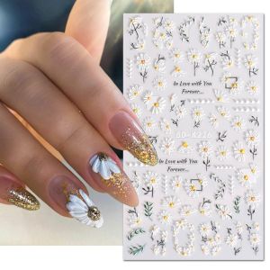 Nail Stickers 5D Embossed: Acrylic Nails Design & Manicure Nail Art Decorations