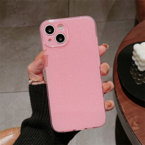 Ốp Điện Thoại Dẻo Lấp Lánh Màu Trơn Đơn Giản Cho iPhone 111213141516 Plus Pro Promax