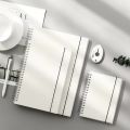 A5/A6/B5 Transparent PP binder line grid spiral notebook double spring college school office notepad. 