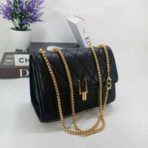 Tas  dompet Selempang Wanita simple  Amora Rantai Gold Terbaru Viral