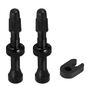 【Local Warehouse】Bicycle 1Pair Presta Valve ForTubeless Tire 60mm/48mm Alloy Stem Brass Core for Mountain Road Bikes W/Cap & Tool Tubeless-Tire-Valve-Black-60MM