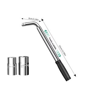 YANGS Extended Telescopic Tire Wrench Labor-saving Removal Torque Socket Telescopic Wrench Manual Thickened Retractable Wheel Wrenches Car Tire Changing