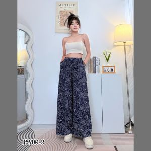 กางเกงขายาวลายไทยสุดเก๋ ขาบานพลิ้ว ผ้าโพลีเบาใส่สบายไม่ร้อน เอวยางยืดใส่สบาย พร้อมส่งทั่วไทย ราคาส่งสุดคุ้ม คนอวบก็ใส่ได้ พร้อมส่งทั่วไทย ราคาสุดคุ้มราคาถูกสุดคุ้ม K9206