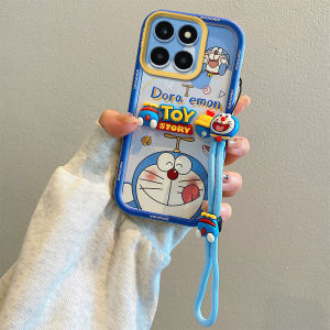 เคสโทรศัพท์ Honor X5b Plus เคสลายการ์ตูนน่ารักพร้อมสายคล้องป้องกันเลนส์ซิลิโคนฝาหลังนิ่ม