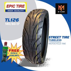 R17 TL126 EPIC STREET MOTORCYCLE TIRE TUBELESS FOR SNIPER GIXXER150 FZi 150 FZ16 - 140/60-17