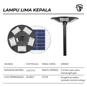 Lampu Tenaga Surya Outdoor Lampu Jalan Panel Surya Lampu Solar Lampu Taman Panel Surya UFO MW08