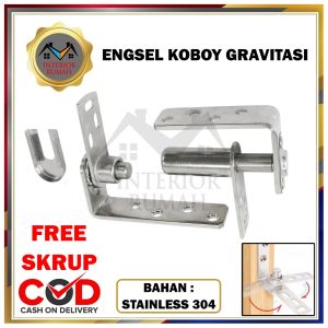 Engsel Coboi Koboy Gravitasi 1 Set Pintu Dapur Rumah Adjutable Closing Angle Invisible Stainless