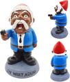 Say What Again Angry Garden Gnome Statues Resin Ornaments, 9 Inch War Gnome Outdoor Garden Statues Sculpture for Indoor Outdoor Lawn Yard Decorations-1PCS. 