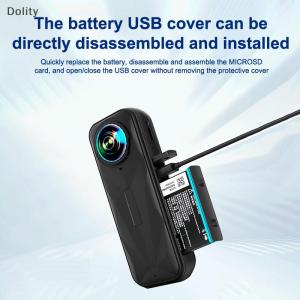 🎁【Special price】Dolity เคสป้องกันซิลิโคนสำหรับกล้องแอคชั่น Insta360 X5กันฝุ่นกันตกฝาครอบตัวป้องกันเลนส์สำหรับ Insta360X5ที่มีสายคล้อง