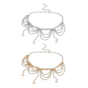 Thanh Lịch Tua Quyến Rũ Lớp thắt lưng eo Nhiều Lớp chuỗi dây đeo trên người Trang Trí Chuỗi đeo bụng Cho Thời Trang Về phía trước Phụ Nữ Cô Gái