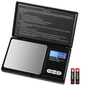 Brifit Precision Scale 0.01g 200g/0.01g Pocket Scale with LCD Display Small Jewelry Scale Kitchen Scale Precision Scale with Tare Function Stainless Steel (Black)