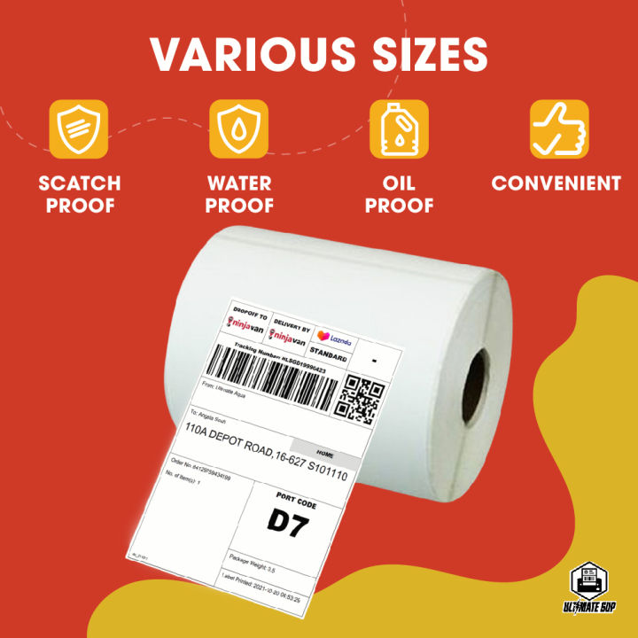 Qr Code Rolle Thermal Paper Roll Various Sizes for Air Way Bill and other Barcode ...