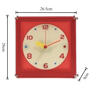 FFBH Nordic Minimalist Wall Clocks Creative Acrylic Silent Wall Clocks Double-sided Square Quartz Clock Indoor Home Wall Decoration Z1H5K