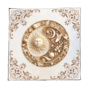 Sun Flower Pattern Astrology Tablecloth Altars Cloth Square Divinations Card Table Cloth Witchcrafts Deck Cloth