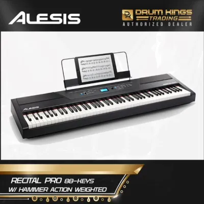 Alesis Recital Pro 88-Key Digital Piano with Hammer Action Weighted Keys