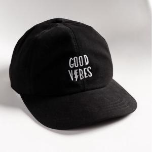 Topi Basseball 6 Fanel Distro Motif Bordir Good Vibes PTR Tangan Pria Wanita Termurah