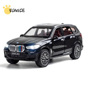 🔥HOT🔥Sonice :32โมเดลรถยนต์สำหรับBMW X5ลูกเต๋าของเล่นพร้อมแสงและเสียงประตูเปิดดึงกลับแบบคอลเลกชันที่ดีที่สุดของขวัญ