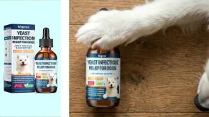 Natural Yeast Relief for Dogs Supports Itch & Allergy Relief Eases Ear Paw Discomfort for Dog Supports Immune System Yeast Inflammation – 60ml Bacon Flavor