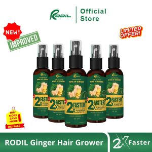 RODIL King of Ginger Hair Grower Spray Nourishing Oil 7 2x FASTER for Hair Growth 5 Bottles