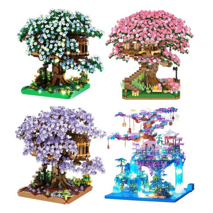 Blok Bangunan Rumah Pokok Sakura Model Rumah Pokok Sakura Set Bangunan ...