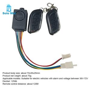 【New Arrival】 Portable 125dB E-bike Alarm System with Remote Control for Scooter Security Anti-Lost Bike Accessory