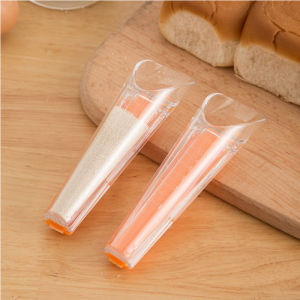 Plastic Yeast Measuring Cup with Sealing Clip Clamp Meter Device Accuracy Cake Bread Baking Orange Clear Kitchen Tools