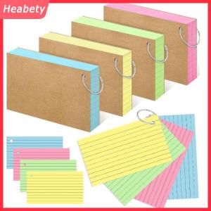 Heabety 50 trang sổ đựng thẻ ghi chú dạng lá rời có dòng kẻ ngang tương thích với bìa kẹp thẻ ôn tập flashcard giấy ghi chú học tập và văn phòng dành cho trường học & công việc