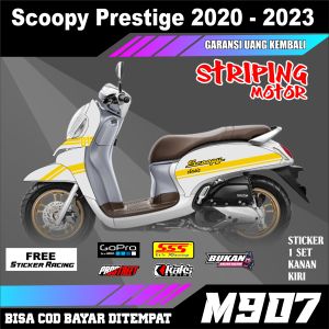 Striping Scoopy Prestige New 2020 2021 2022 2023 Kode M907 Striping Semi Full Body