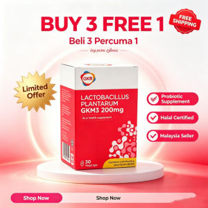 GKB Lactobacillus Plantarum GKM3 200mg Probiotic Capsules Daily Gut & Metabolic Wellness Supplement 30 Capsules